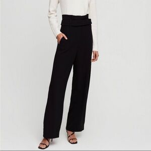 Aritzia black Babaton Jermaine high waist paper bag pants size 00 DRY CLEANED